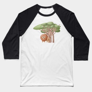 Lion in a safari Baseball T-Shirt